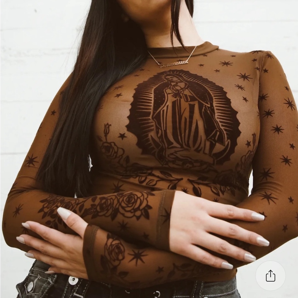 Virgencita mesh top Bella Donna Virgin Mary